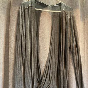 Long sleeve open back cardigan